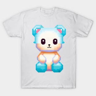 Blue pixelated Teddy Bear T-Shirt